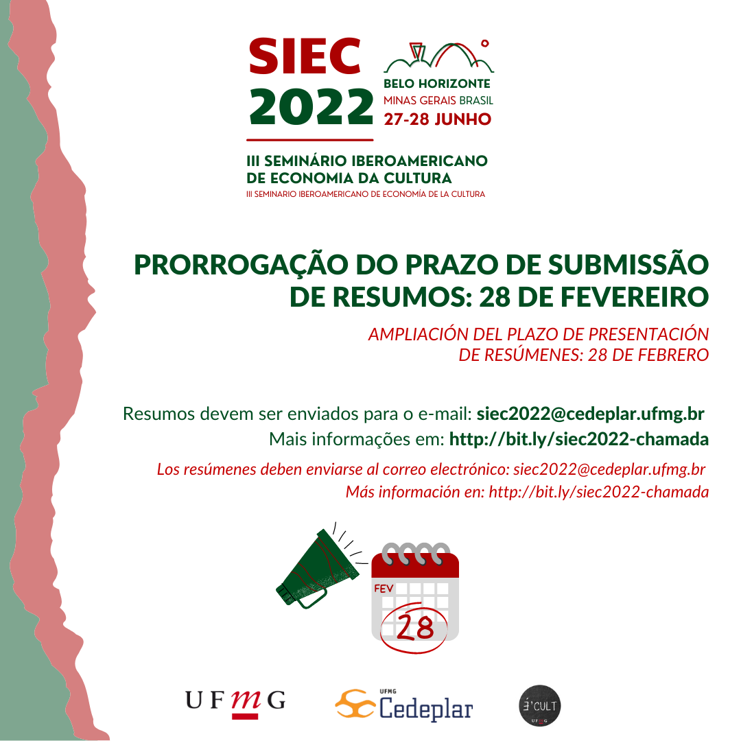 Prorrogação Do Prazo De Submissões Do Siec 2022 Ecult 4269